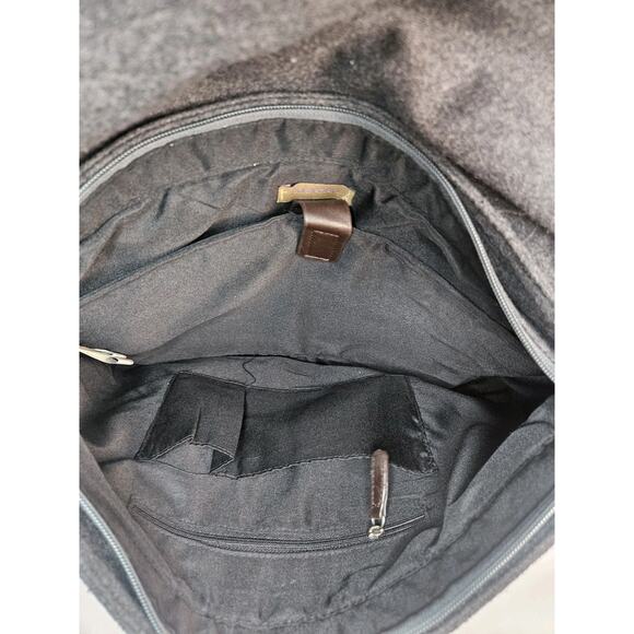 Oviesse Venezia Rumford Men's Messenger Bag Gray Wool Blend - Picture 7 of 12